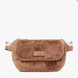 Kate Spade Tan Shearling Crossbody Bag